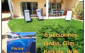 Plain-Pied Jardin 6 Personnes Clim Vue Mer Parking Wifi Terrasse Piscine Dans La Residence