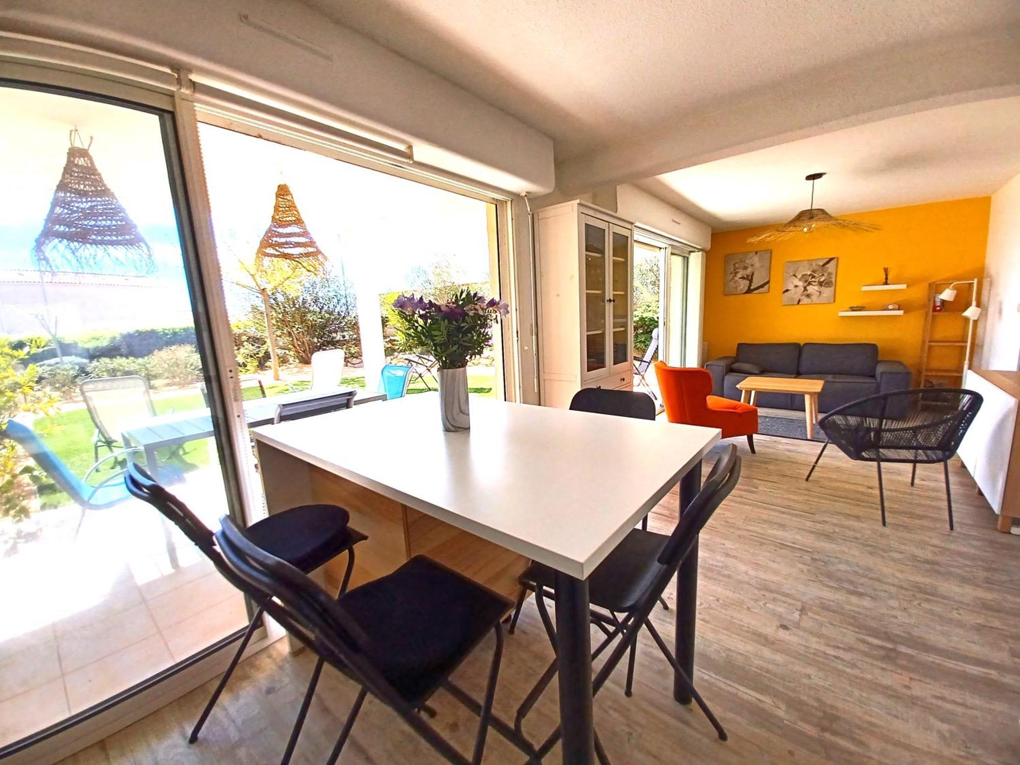 Plain-Pied Jardin 6 Personnes Clim Vue Mer Parking Wifi Terrasse Piscine Dans La Residence Saint-Pierre-la-Mer  Extérieur photo