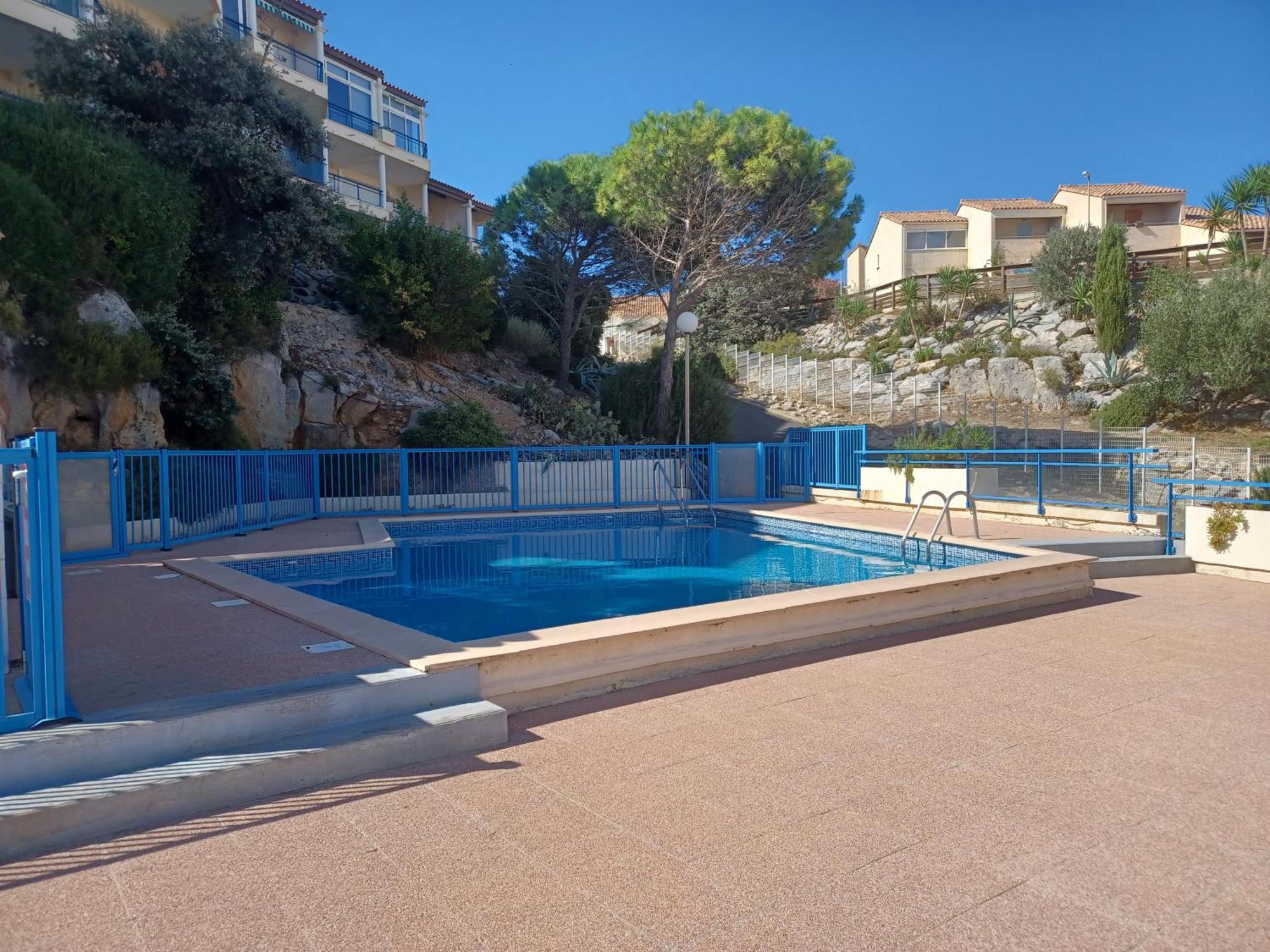 Plain-Pied Jardin 6 Personnes Clim Vue Mer Parking Wifi Terrasse Piscine Dans La Residence Saint-Pierre-la-Mer  Extérieur photo